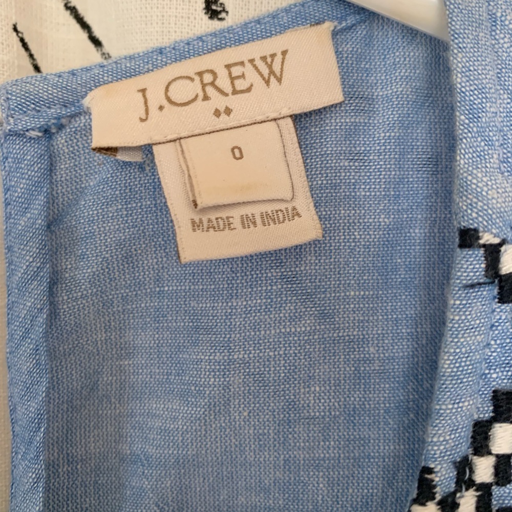 J.Crew Factory Crosshatch Embroidered Shell - Picture 4 of 6